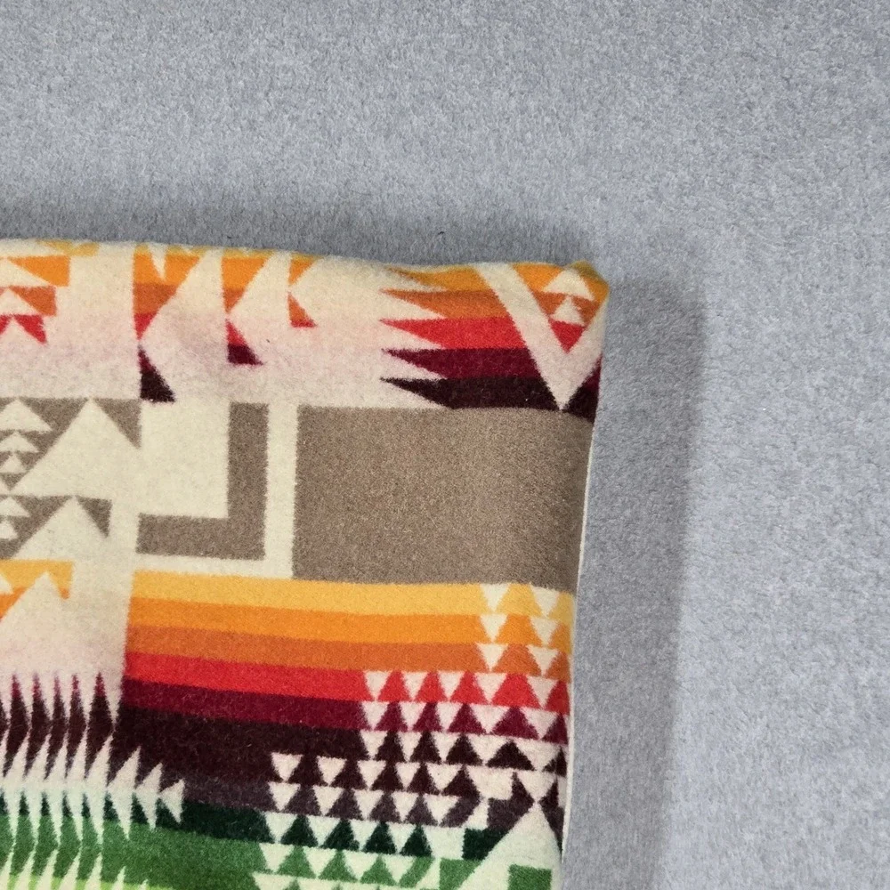 Pendleton Blanket 6x5 Beige Beaver State Wool Aztex Chief Joseph VINTAGE Throw